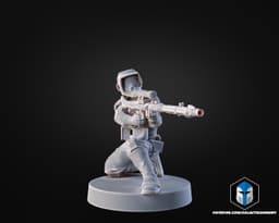 1:48 Scale Scout Trooper Miniatures - 3D Print Files 3d model