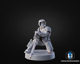 1:48 Scale Scout Trooper Miniatures - 3D Print Files 3d model