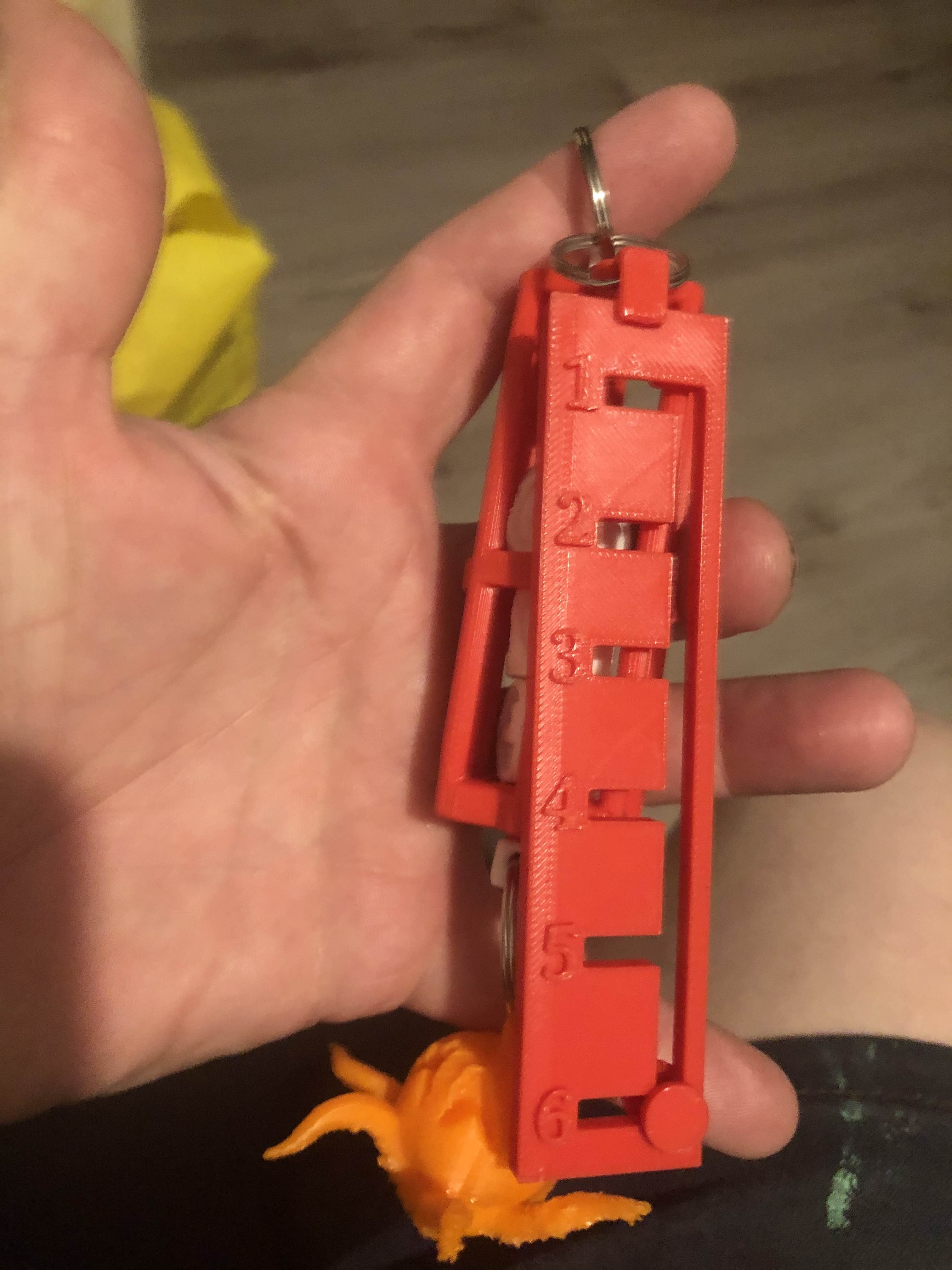 Board Game Night Key Chain 3d model