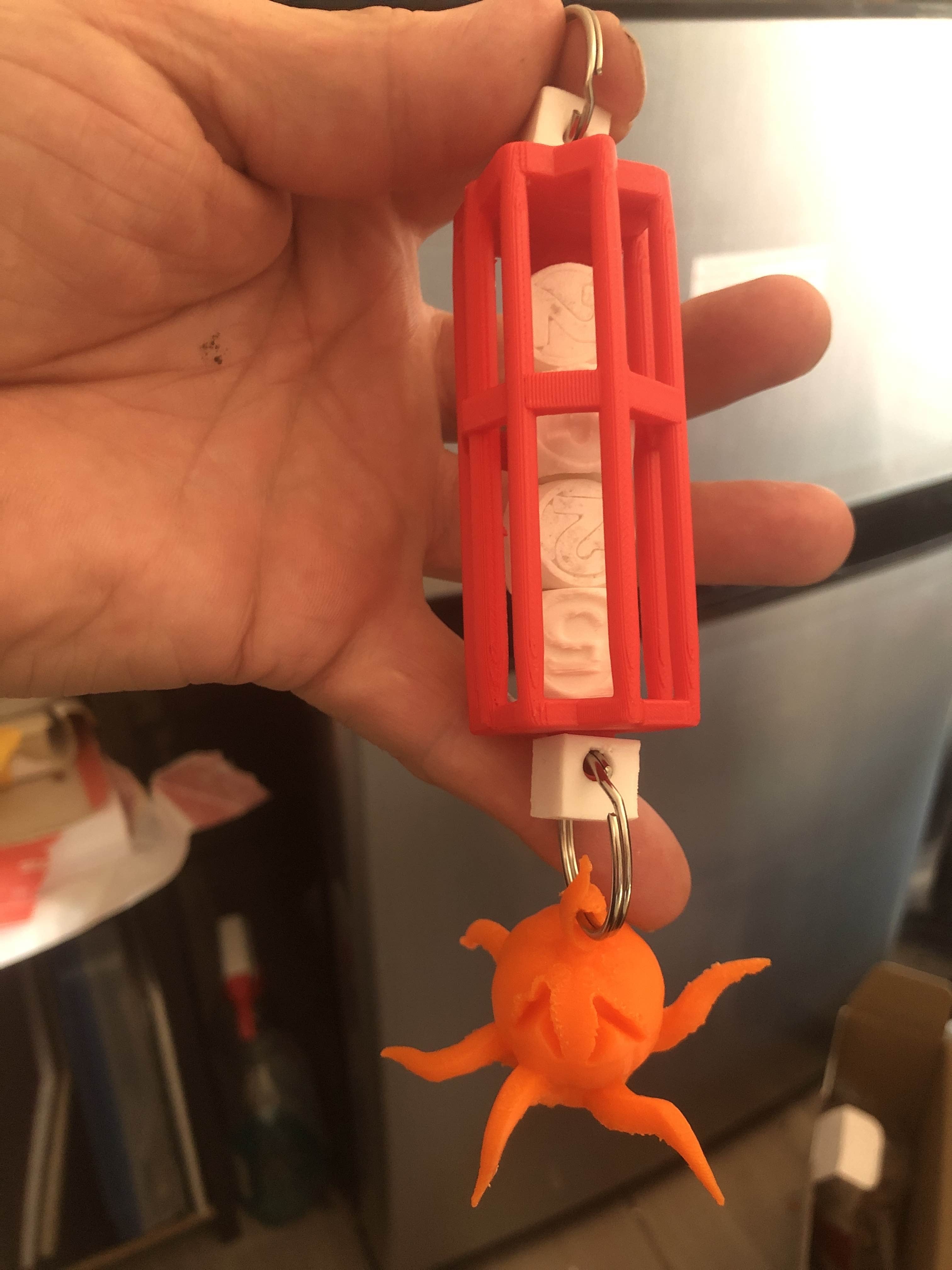 Board Game Night Key Chain 3d model