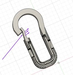 Mosquetón + Smartphone Support 3d model