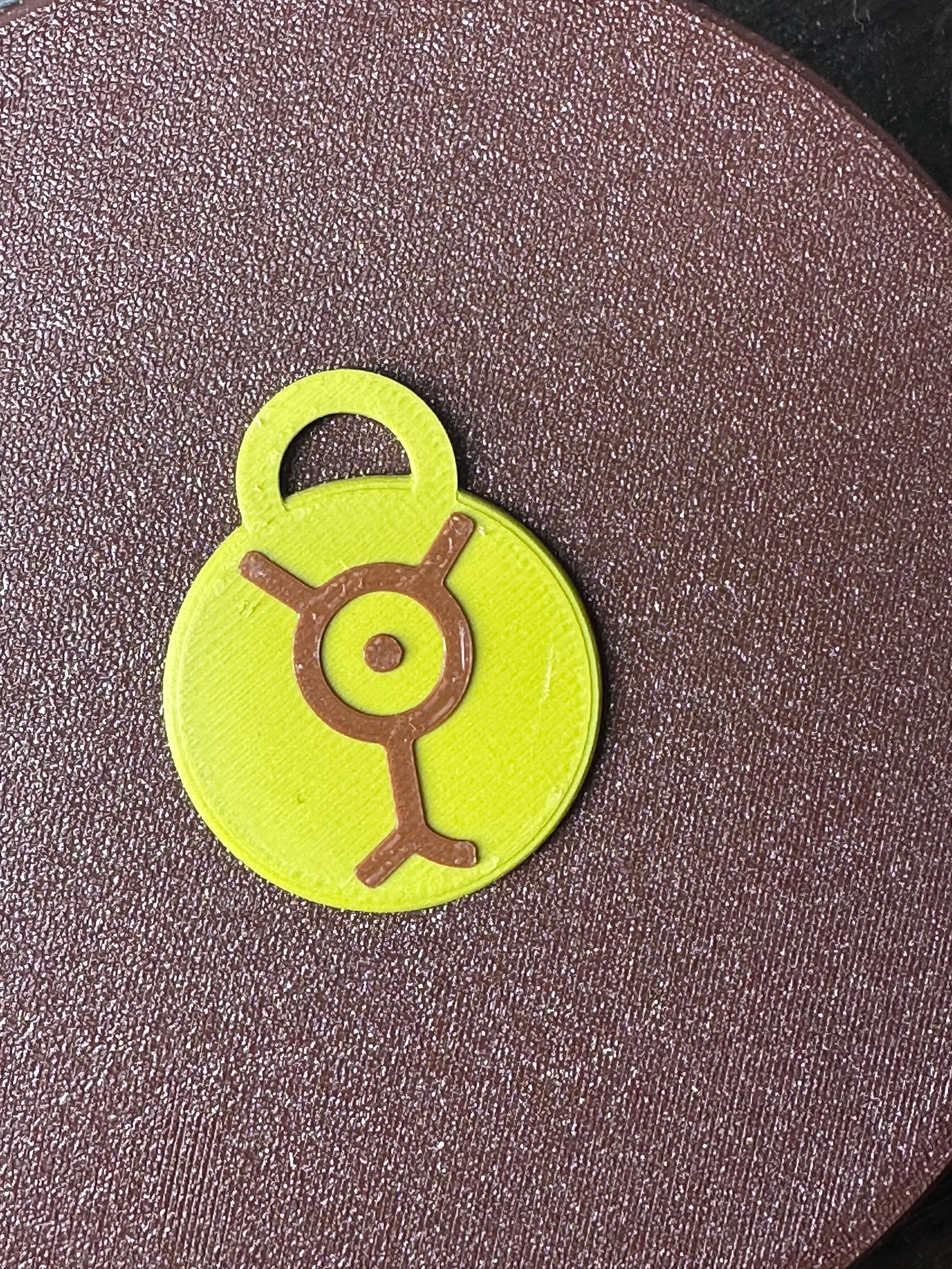 POKEMON UNOWN MMU KEYCHAIN OR BAG PULL “Y” 3d model