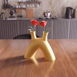 Minimalist Double Neck Arch Vase 3d model