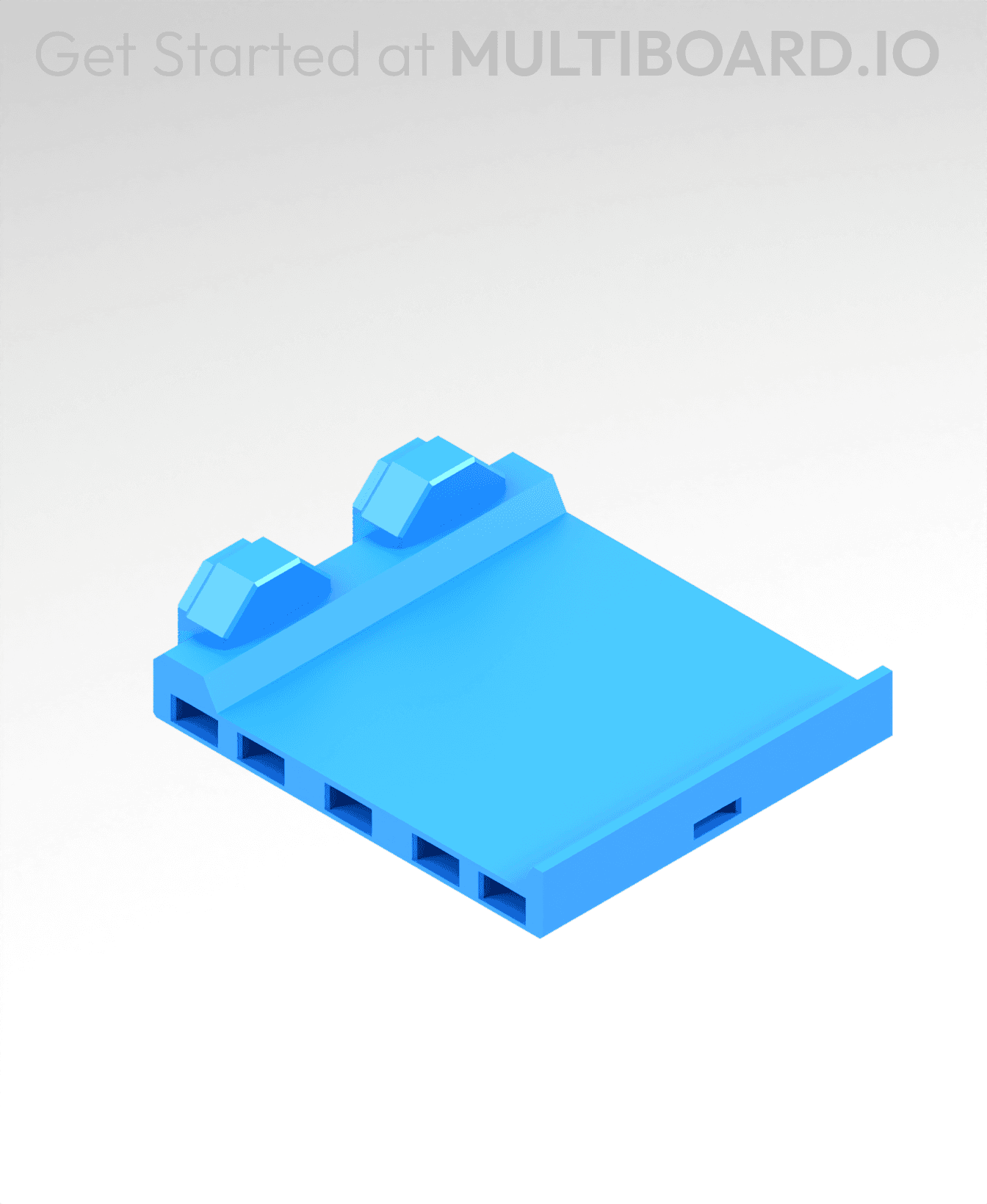 2x2 MU - Center Support - Modular Bolt-Locked Shelf 3d model