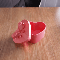 Heart Shaped Storage Box - Valentine Storage Container 3d model