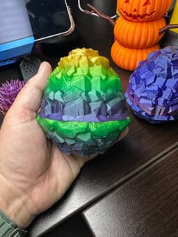 Crystal Rock Egg Container with Threaded Lid 3d model