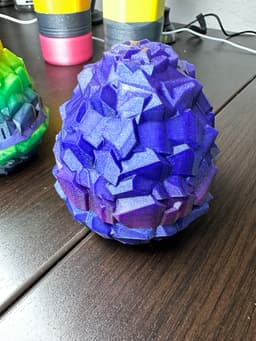 Crystal Rock Egg Container with Threaded Lid 3d model