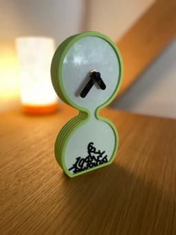 Hourglass-shaped table clock 3d model