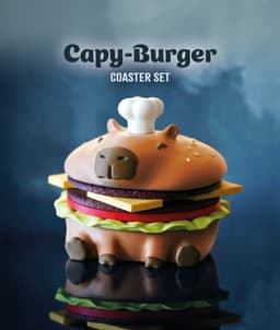 Capy-Burger Coaster Set 3d model