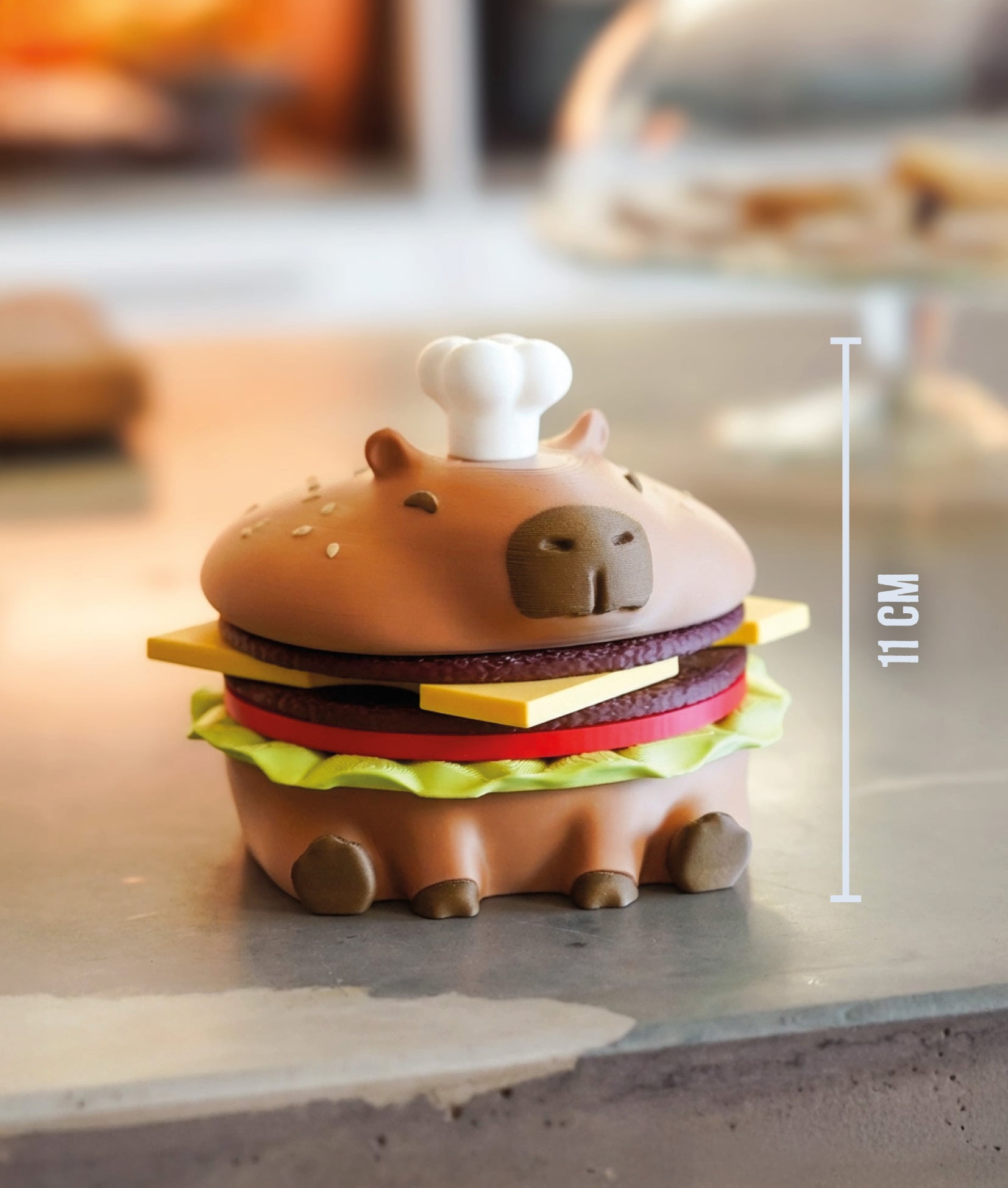 Capy-Burger Coaster Set 3d model