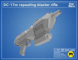 DC-17m Repeating Blaster Rifle 3d model