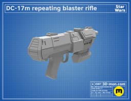 DC-17m Repeating Blaster Rifle 3d model