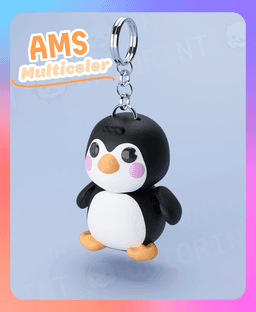 Flexi Penguin Keychain (Multicolor) 3d model