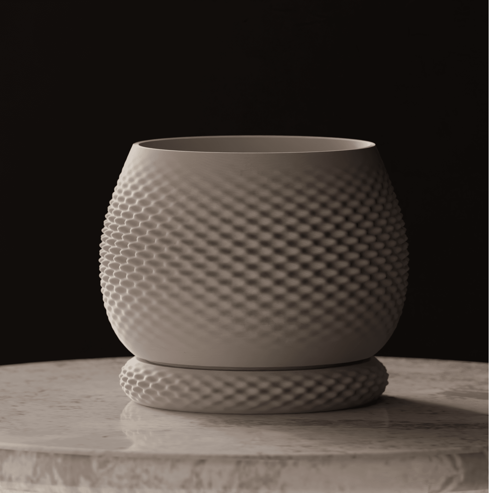 Planter with dripping tray 3d model