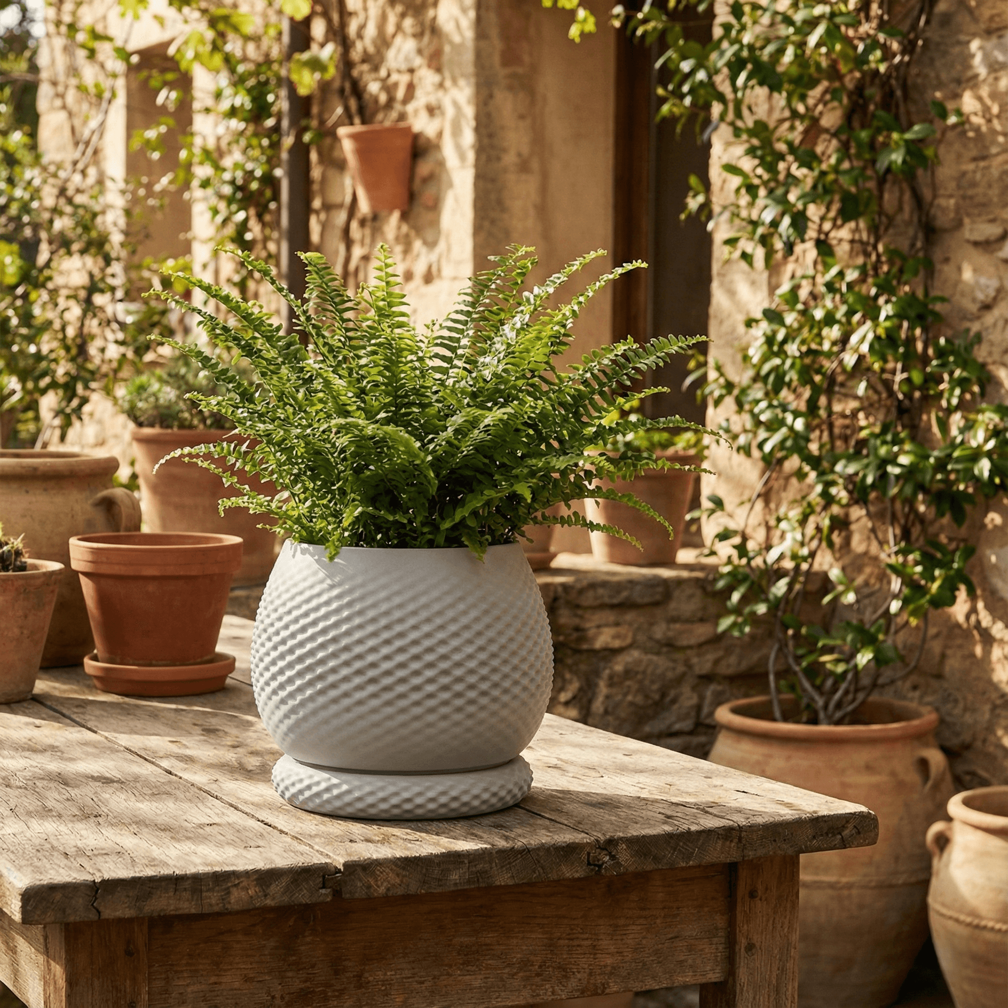 Planter with dripping tray 3d model