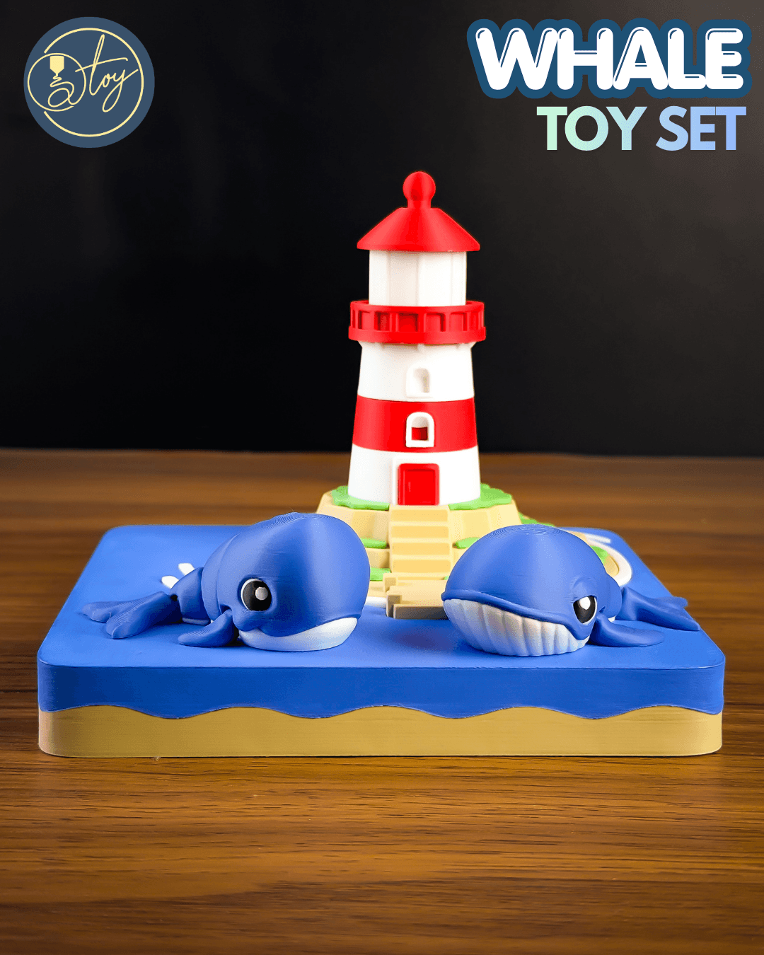 Lighthouse & Whale Collection 3d model