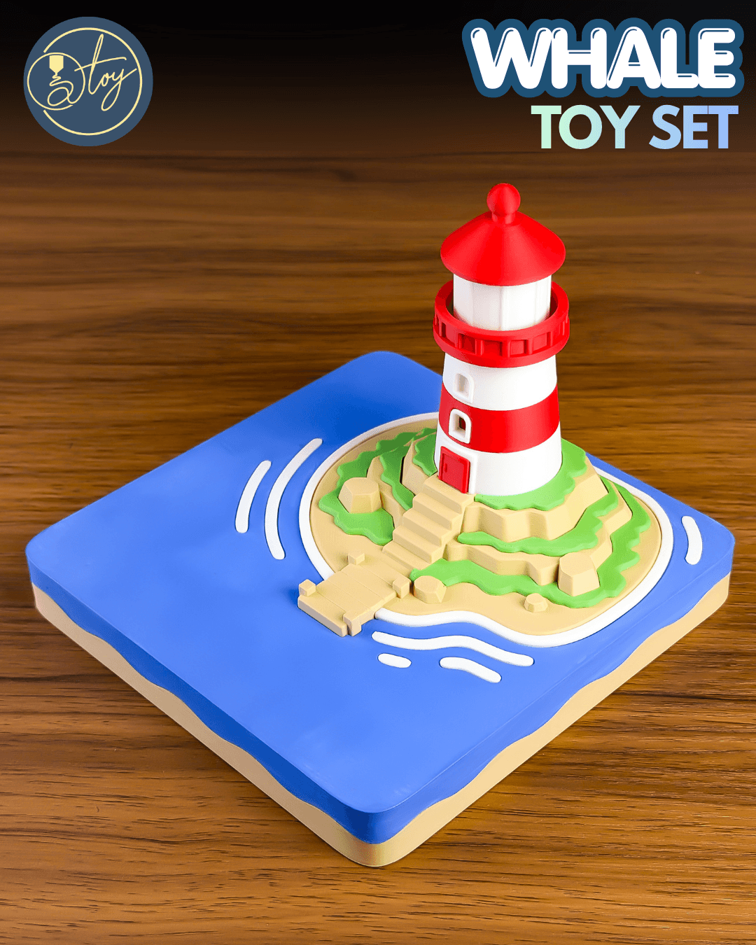 Lighthouse & Whale Collection 3d model