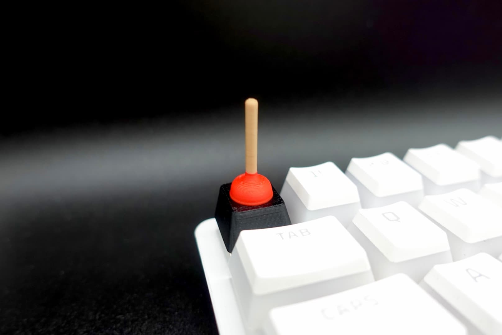 Toilet Plunger Keycap (Mechanical Keyboard) 3d model