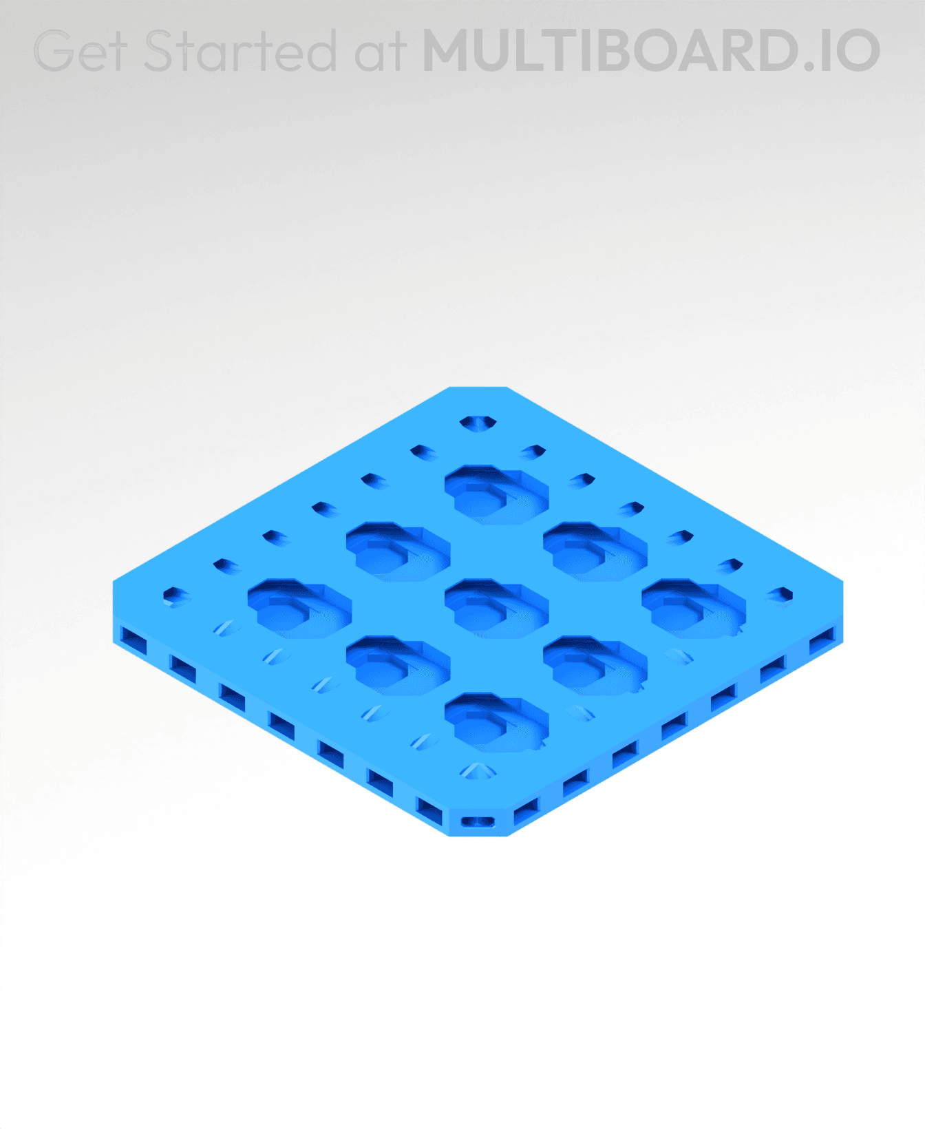 4x4 MU - Point Hole MU - MultiBoard Plate 3d model