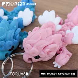 Mini dragon keychain 026 3d model