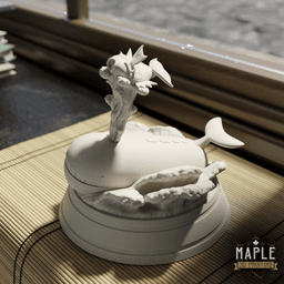 Magikarp & Wailord Team Up Diorama 3d model