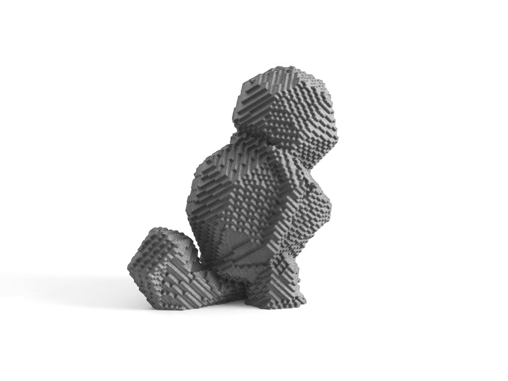 Low-poly voxel Squirtle 3d model