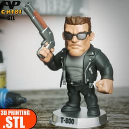 T800 Terminator Chibi STL for 3D Printing ChibiSTL 3DXM 3d model