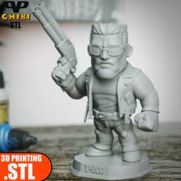 T800 Terminator Chibi STL for 3D Printing ChibiSTL 3DXM 3d model