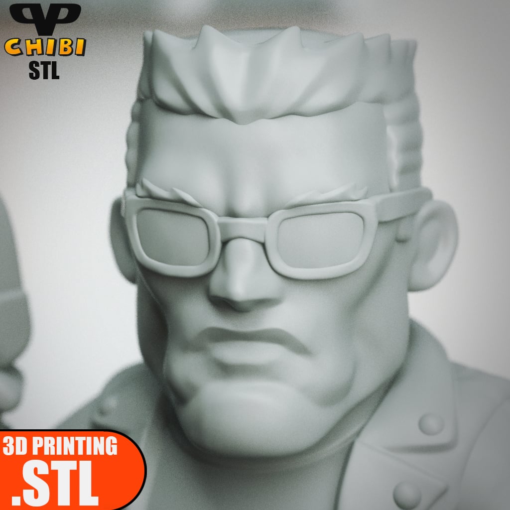 T800 Terminator Chibi STL for 3D Printing ChibiSTL 3DXM 3d model