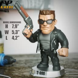 T800 Terminator Chibi STL for 3D Printing ChibiSTL 3DXM 3d model