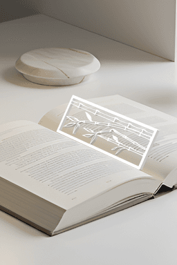 Bamboo Bookmark, Gift Idea 3d model