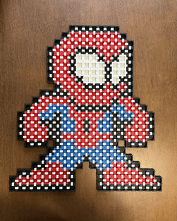 Pixel Art System - Spiderman 3d model