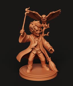 Harry Potter & Hedwig Multi-Color 3MF | Wizard | Bambu Ready 3d model