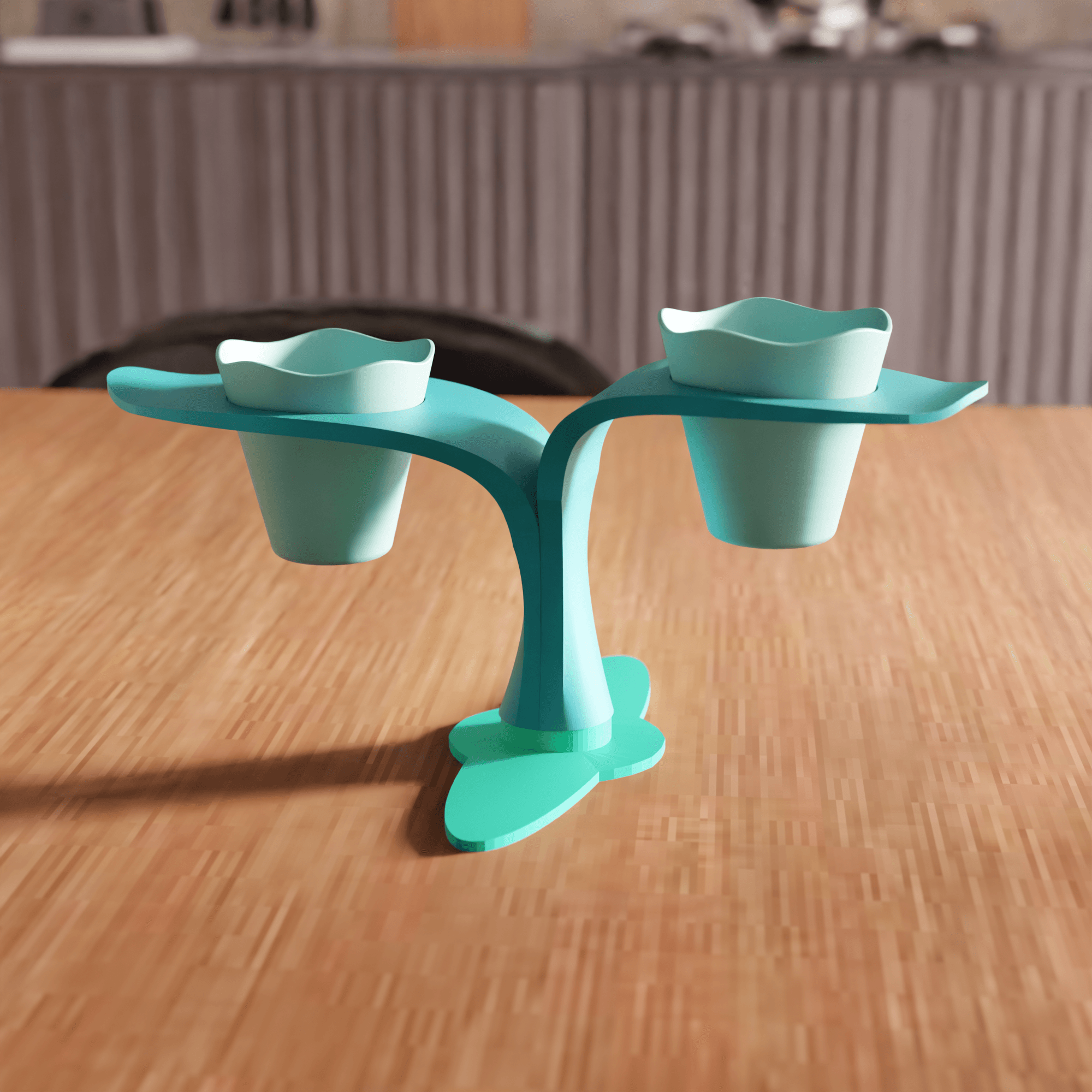 Dual Balance Wave Planter 3d model