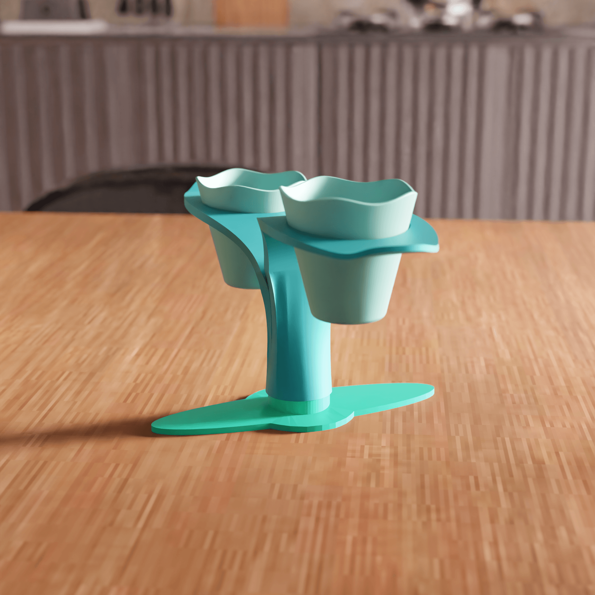 Dual Balance Wave Planter 3d model