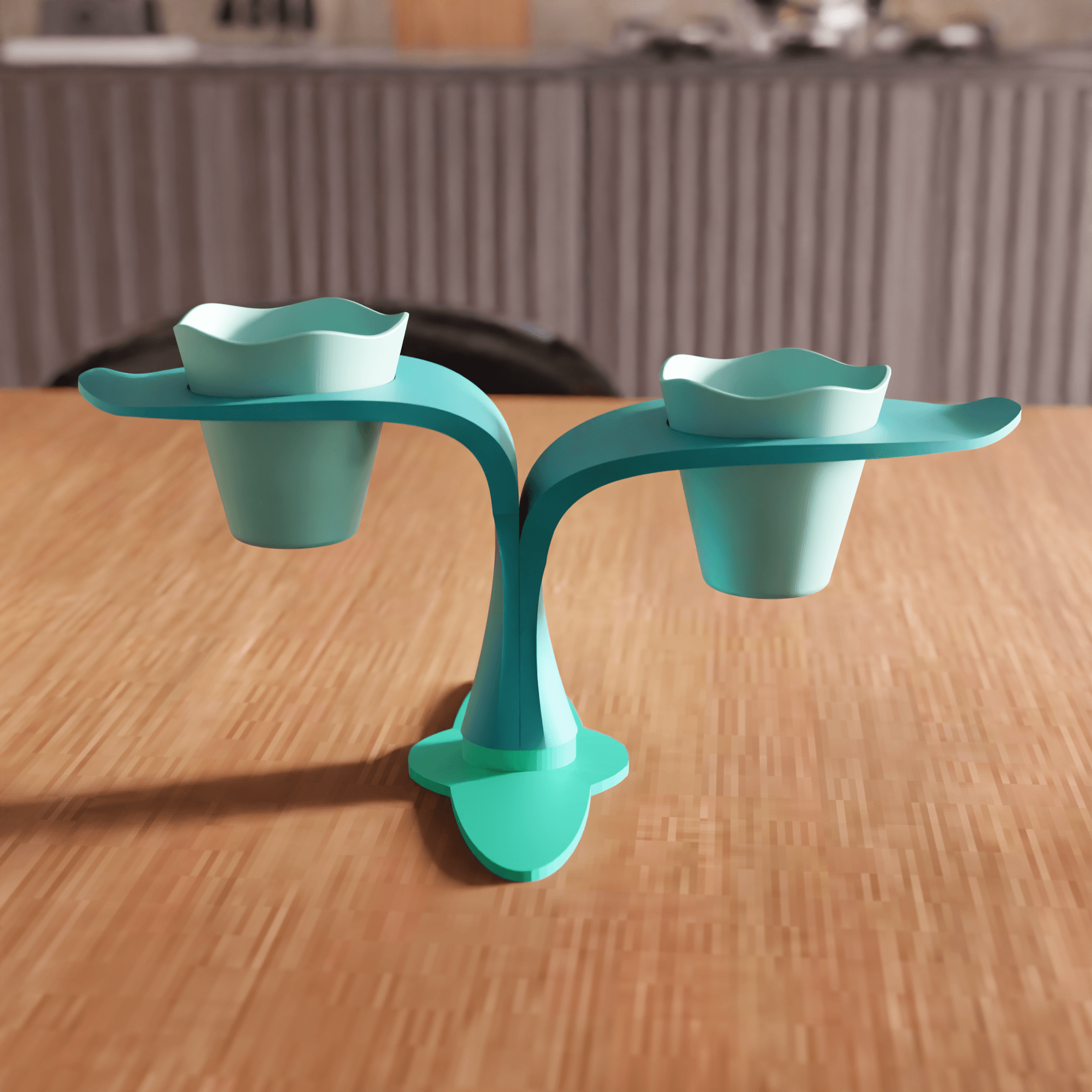 Dual Balance Wave Planter 3d model