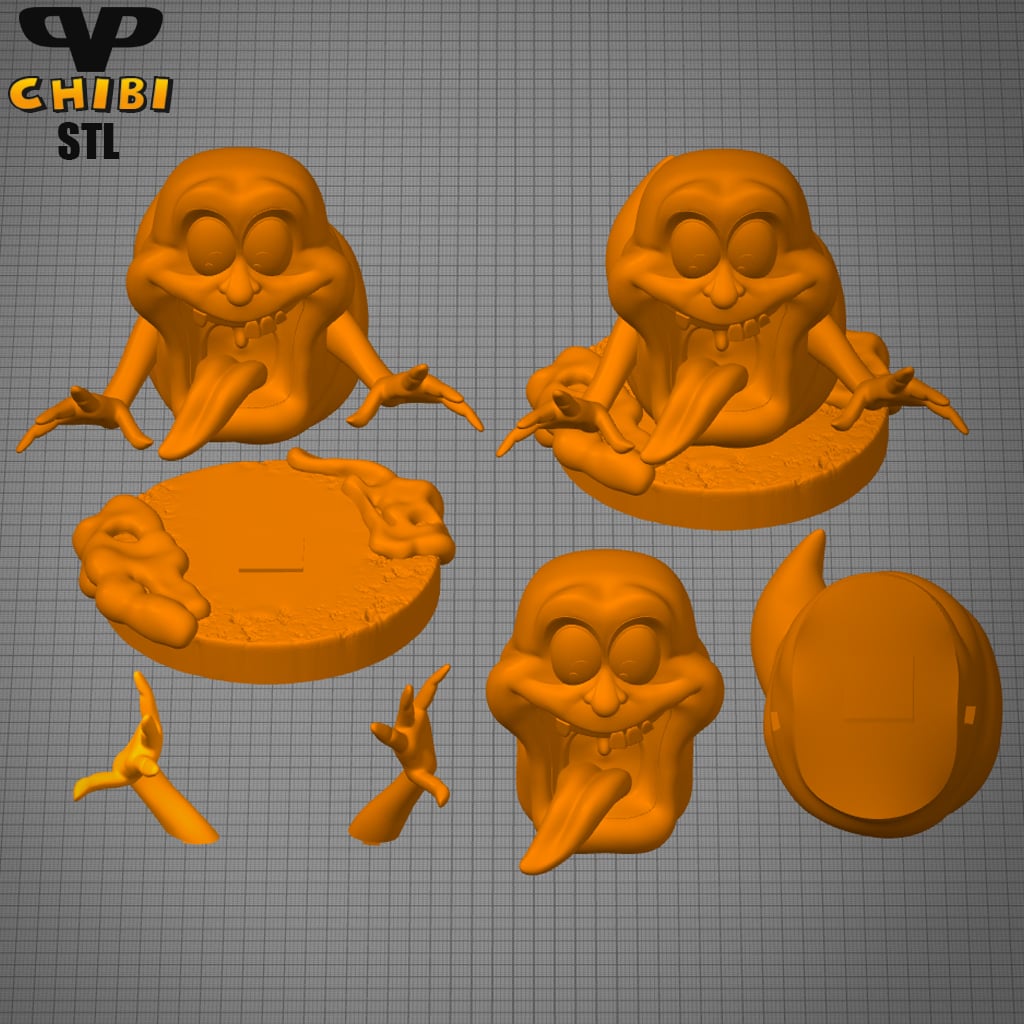 Slimer Chibi STL for 3D Printing ChibiSTL 3DXM 3d model