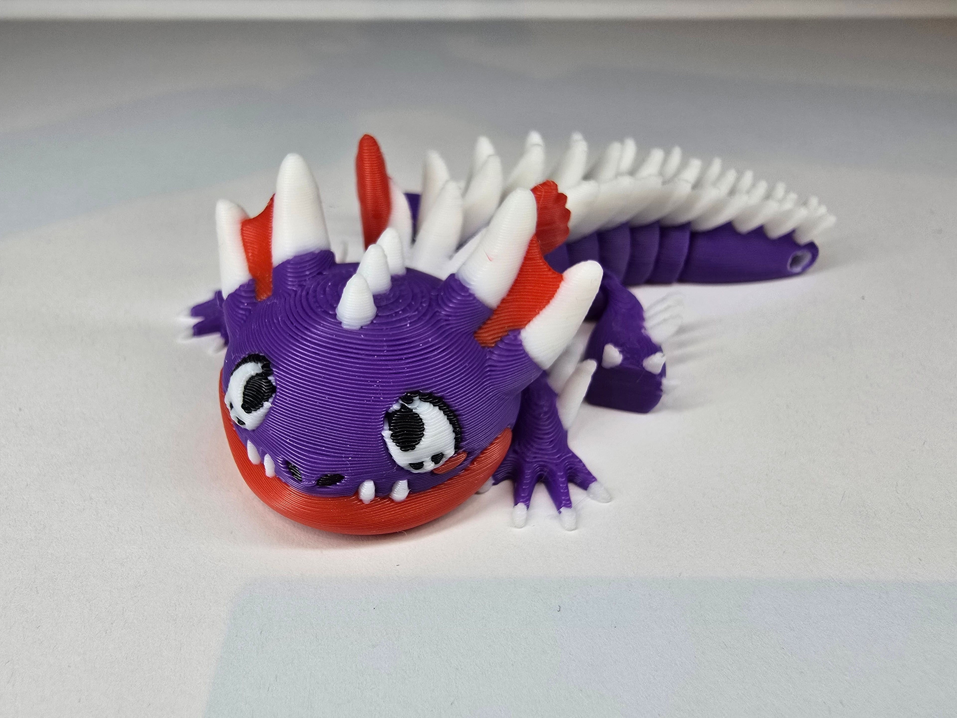 Lil Flexi Baby Dragon Keychain 4 - Jeff 3d model