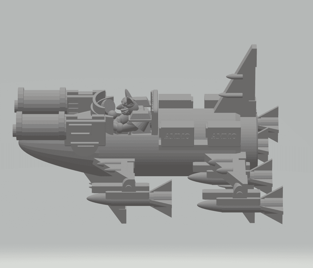 FHW Zorblin Goblin Rocket Fighter concept 3d model