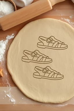 Sandals Cookie Cutter, Biscuit Cutter 3d model