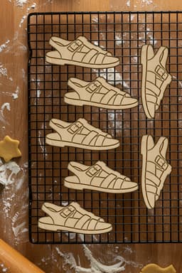 Sandals Cookie Cutter, Biscuit Cutter 3d model
