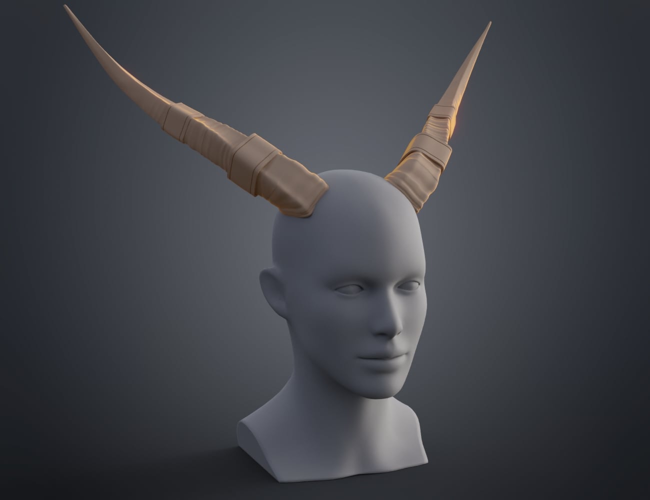 Antelope modified horns 3d model