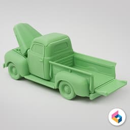 Foldable pickup truck Ford F1 3d model