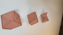 Optical Illusion Squares Set of 4 with mounting puck 3d model