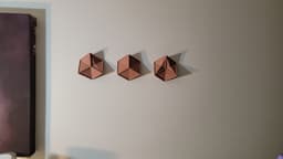 Optical Illusion Squares Set of 4 with mounting puck 3d model