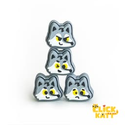 Wolf - Clicker Fidget Toy Keychain 3d model