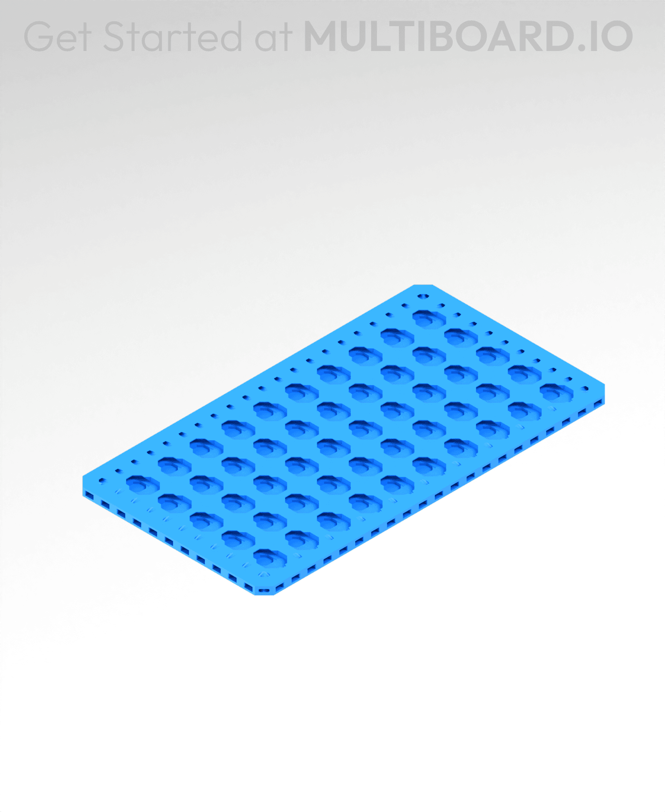 11x6 MU - Point Hole MU - MultiBoard Plate 3d model