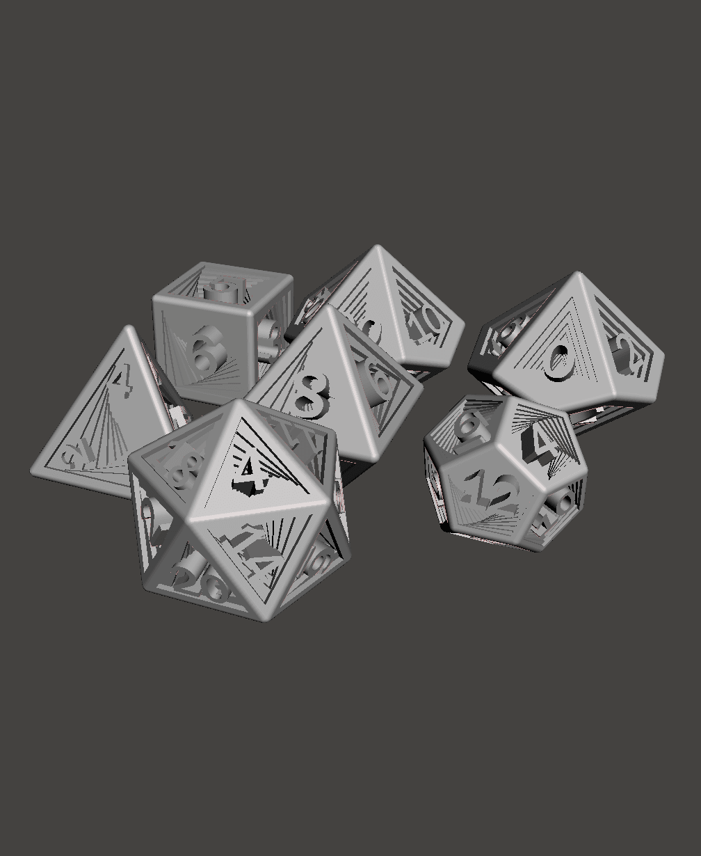 Recursion Dice Set 3d model