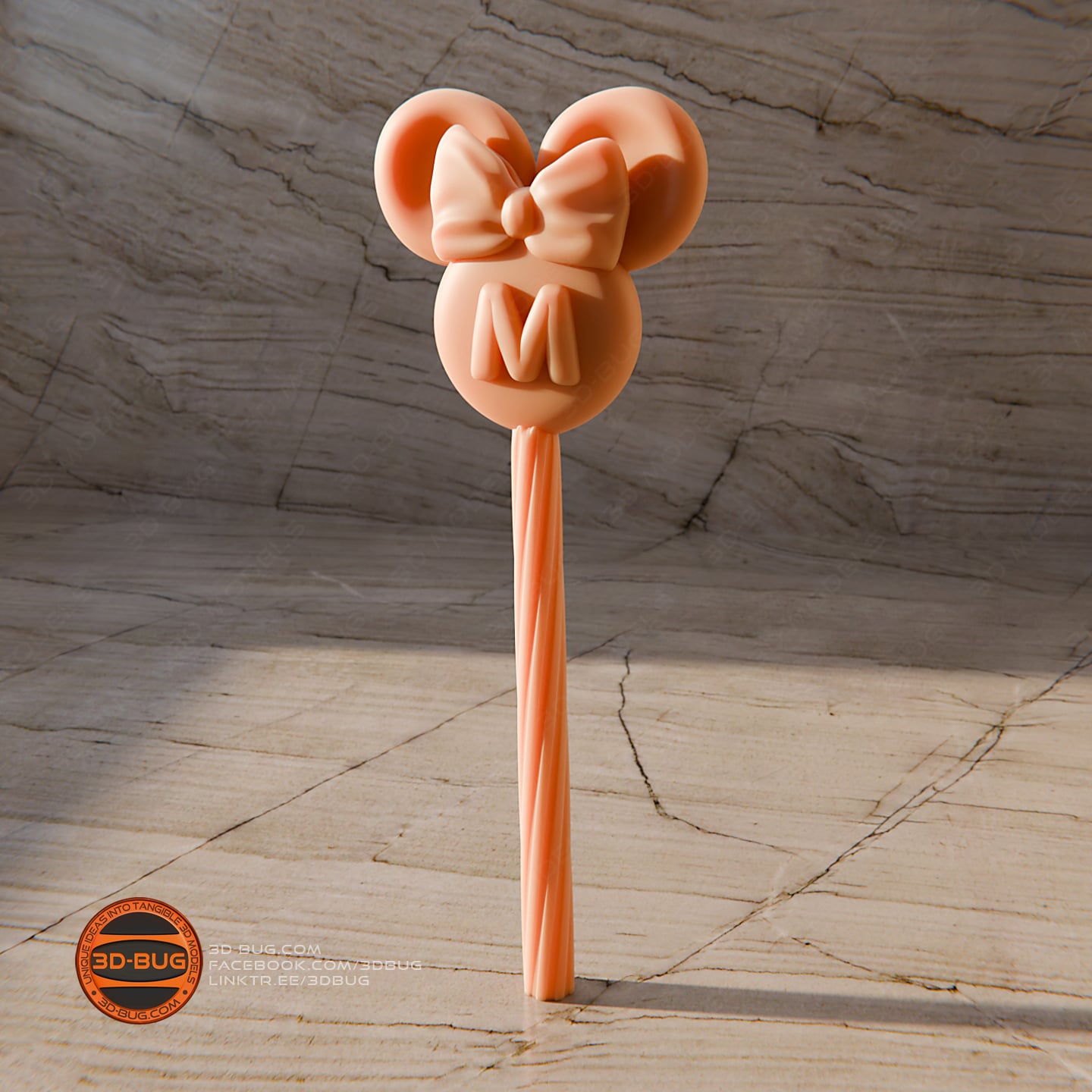 Cookie in Minnie Mouse style 3d model
