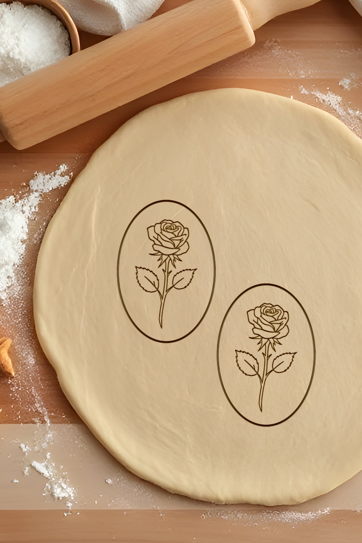 Rose Cookie Cutter, Biscuit Cutter 3d model